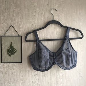 Blue/gray unlined lace bra 🦋